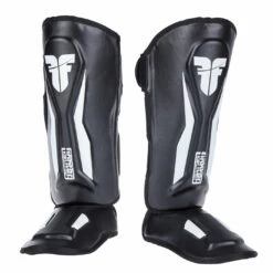 Fighter Shinguards Thai Ergo - Black/white, FSG-004BW