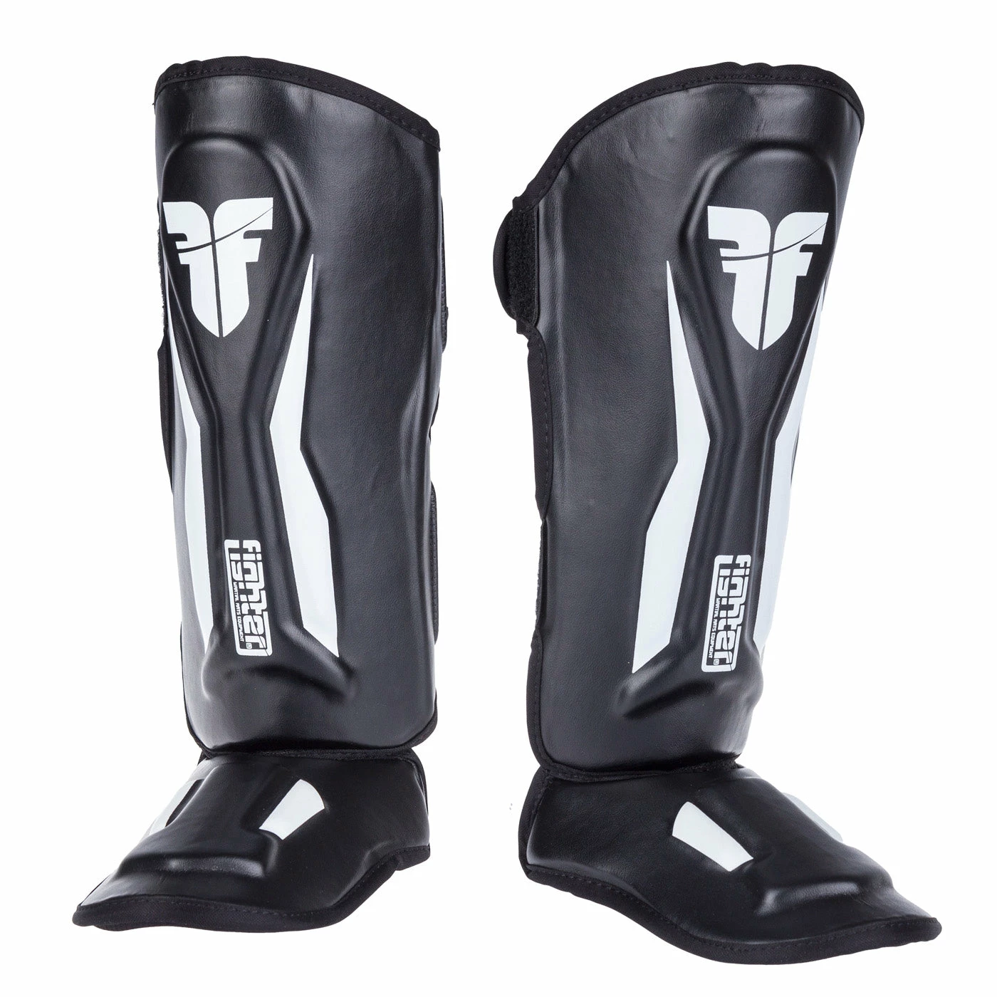 Fighter Shinguards Thai Ergo - Black/white, FSG-004BW 3 Fighter Shinguards Thai Ergo - Black/white, FSG-004BW