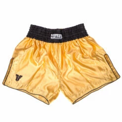 Fighter Thai Trunks Bangkok Plain - Gold/black, FP05