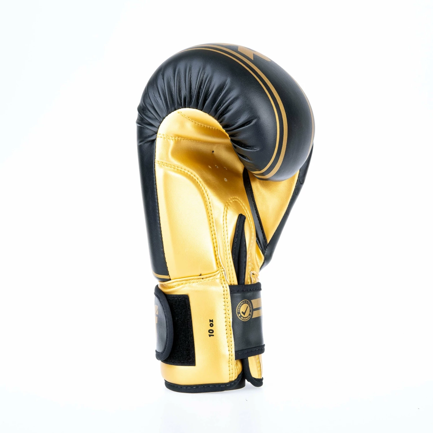 Fighter Boxing Gloves Basic Stripe - Black/gold 9 Fighter Boxing Gloves Basic Stripe - Black/gold - Image 7