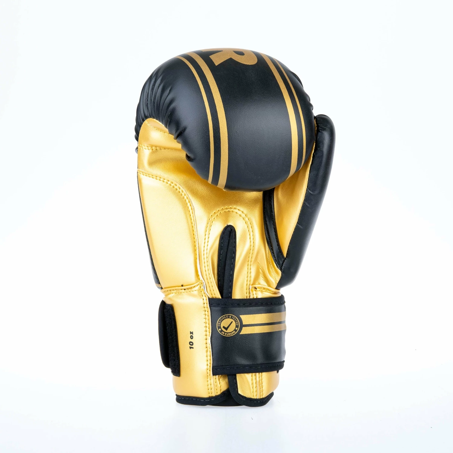 Fighter Boxing Gloves Basic Stripe - Black/gold 10 Fighter Boxing Gloves Basic Stripe - Black/gold - Image 8