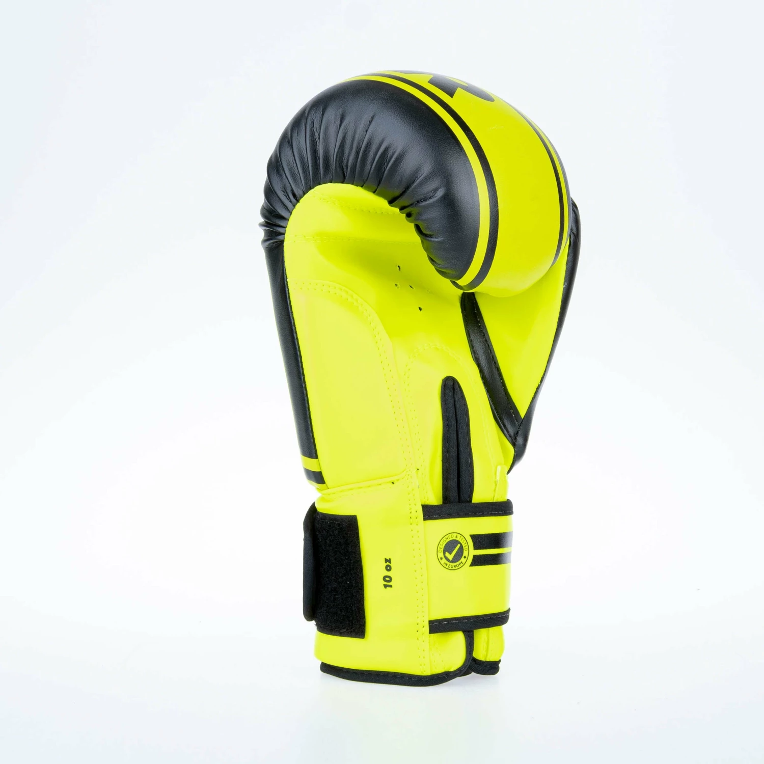 Fighter Boxing Gloves Basic Stripe - Neon Yellow/black 9 Fighter Boxing Gloves Basic Stripe - Neon Yellow/black - Image 7