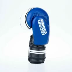 Fighter Boxing Gloves Basic Stripe - Blue -Fighters Europe Store 1376APU BW03