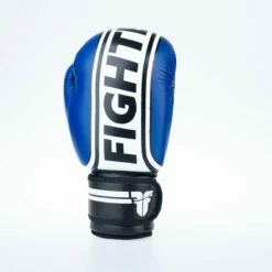 Fighter Boxing Gloves Basic Stripe - Blue -Fighters Europe Store 1376APU BW05