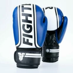 Fighter Boxing Gloves Basic Stripe - Blue -Fighters Europe Store 1376APU BW09