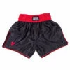 Fighter Thai Trunks Bangkok Plain - Black/red, FP01