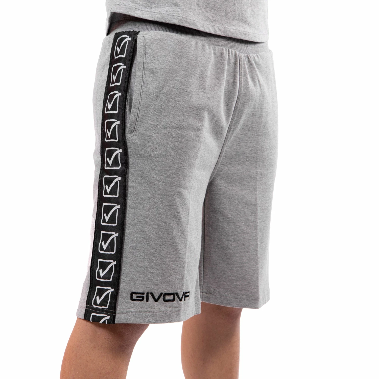 Givova Terry Band Shorts - Grey, BA04-GRY 4 Givova Terry Band Shorts - Grey, BA04-GRY - Image 2