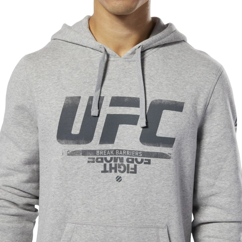 Reebok UFC Fan Hood - Grey, DU4577 4 Reebok UFC Fan Hood - Grey, DU4577 - Image 2