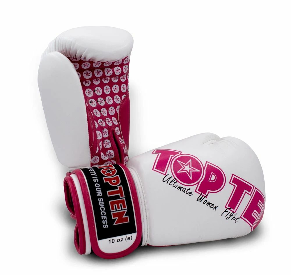 Boxing Gloves Top Ten Women Fight - White/pink, 2242-17 3 Boxing Gloves Top Ten Women Fight - White/pink, 2242-17