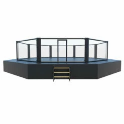MMA Competition Cage 7x7m + Sidewalk 1m - Black, 7V1002DCH