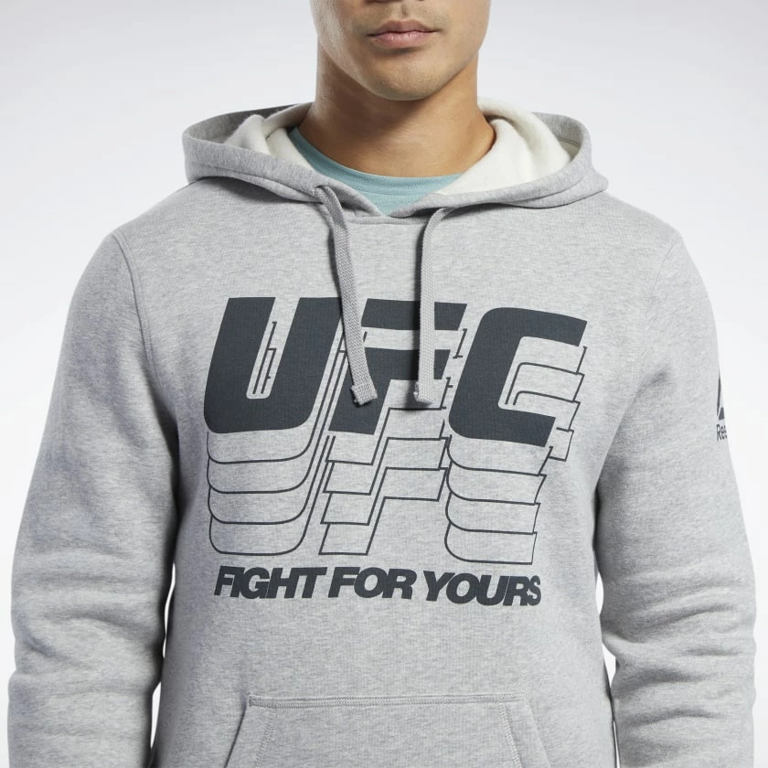 Reebok UFC FG Hoodie - Grey, FK2342 8 Reebok UFC FG Hoodie - Grey, FK2342 - Image 6