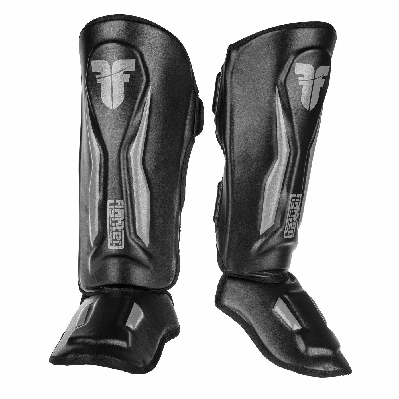 Fighter Shinguards Thai Ergo - Black/gray, FSG-004BG 3 Fighter Shinguards Thai Ergo - Black/gray, FSG-004BG