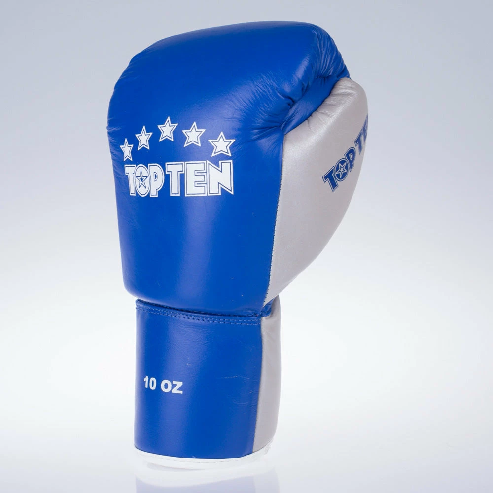 Top Ten Pro Boxing Gloves - Blue/silver, 20182-6110 4 Top Ten Pro Boxing Gloves - Blue/silver, 20182-6110 - Image 2