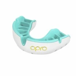 Mouthguard - OPRO - GOLD Level Junior - White/blue, 002227009