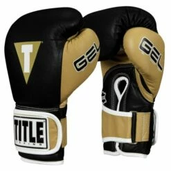 Title Gel V2T Bag Gloves - Black/gold, EUGTWBGV2T
