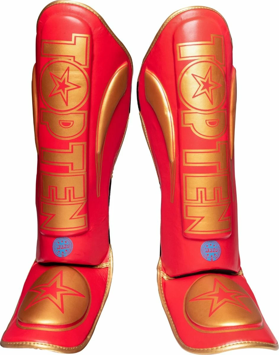 Shinguards Top Ten SuperLight WAKO - Red 3 Shinguards Top Ten SuperLight WAKO - Red