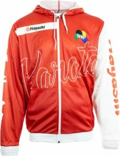 Hoody TOP TEN Karate WKF - Red/white, 19341-41