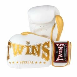 Boxing Gloves Twins - White/gold, BGVL-8-WHITE