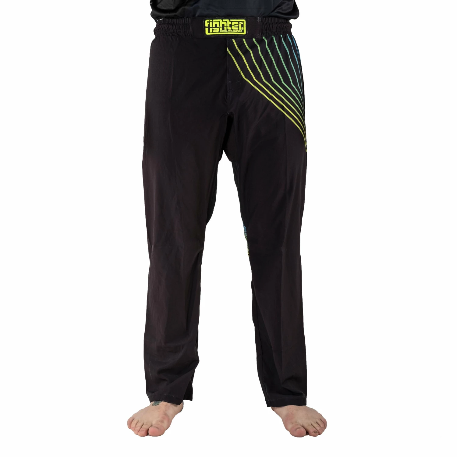 Fighter Pants - FIGHT - Black/rainbow, FF-P004B 3 Fighter Pants - FIGHT - Black/rainbow, FF-P004B
