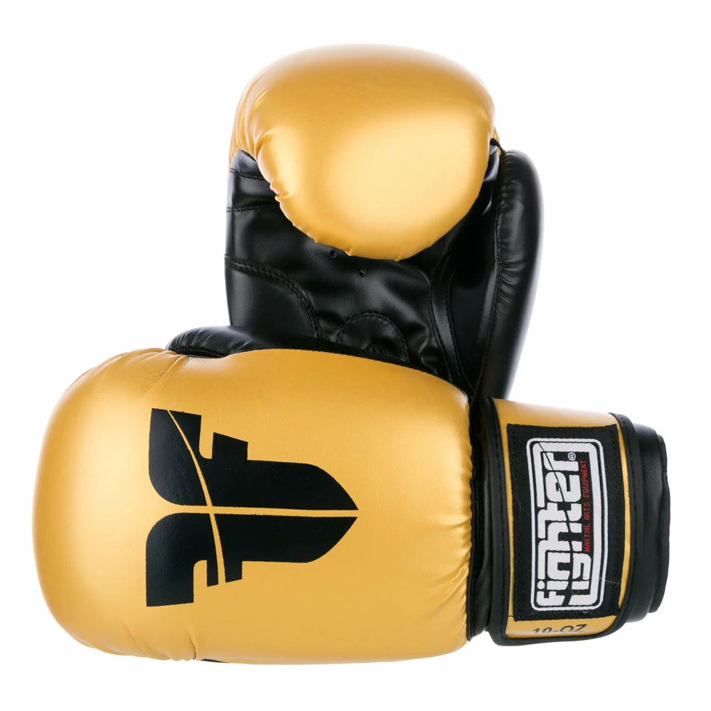 Fighter Basic Gloves - Gold/black, 1376APUGL 3 Fighter Basic Gloves - Gold/black, 1376APUGL