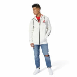 Reebok UFC Fight Night Blank Walkout Hoodie - White, CD8586