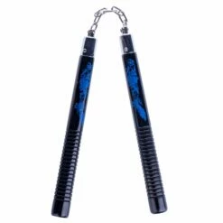 Nunchaku Overall Carved - Black/blue