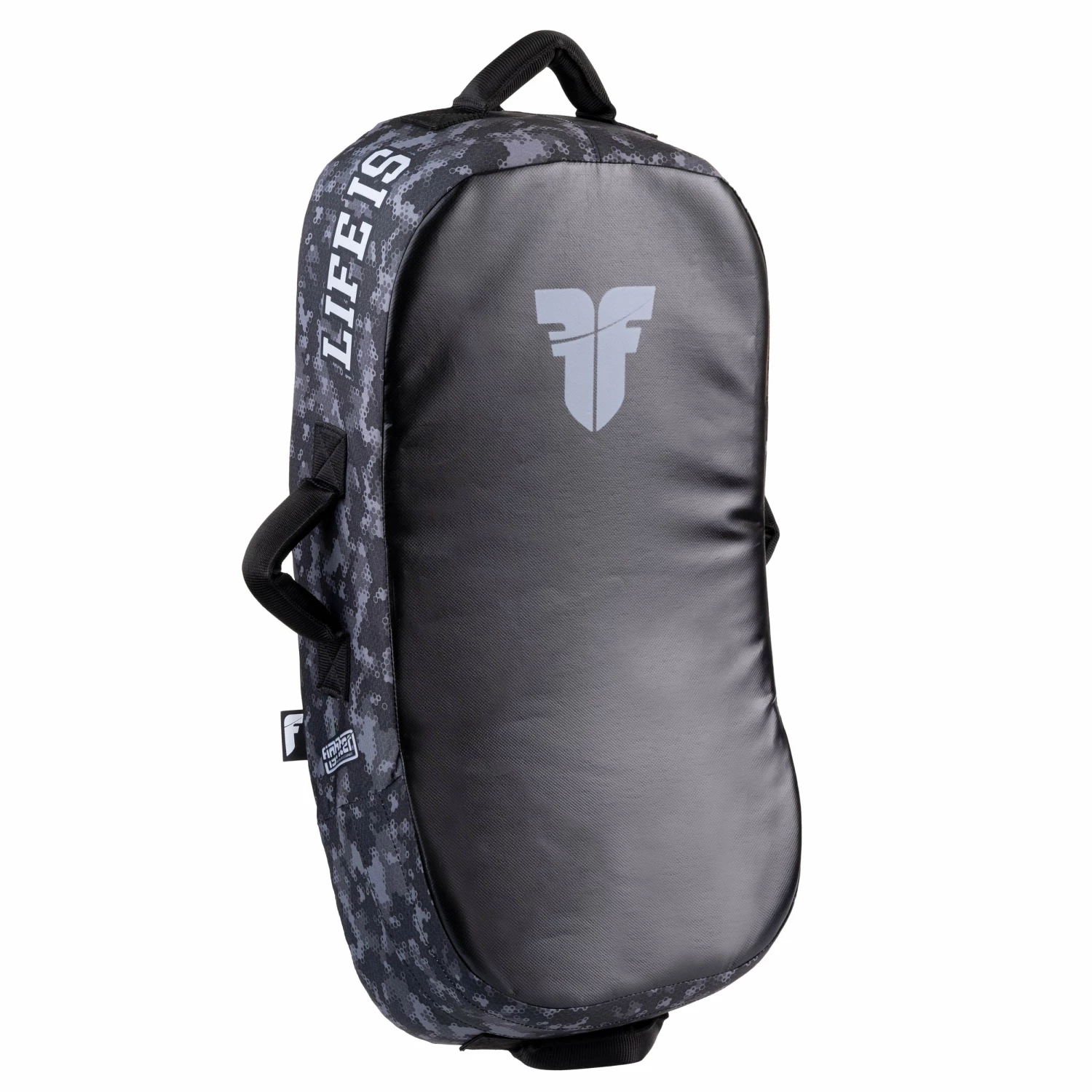 Fighter Kicking Shield - MULTI GRIP - Life Is A Fight - Grey Camo, FKSH-29 3 Fighter Kicking Shield - MULTI GRIP - Life Is A Fight - Grey Camo, FKSH-29