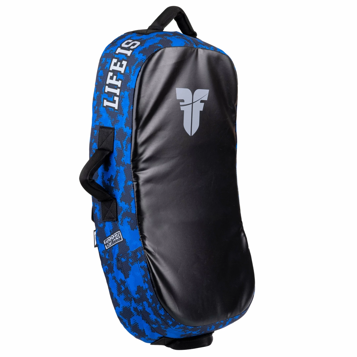 Fighter Kicking Shield - MULTI GRIP - Life Is A Fight - Blue Camo, FKSH-28 3 Fighter Kicking Shield - MULTI GRIP - Life Is A Fight - Blue Camo, FKSH-28
