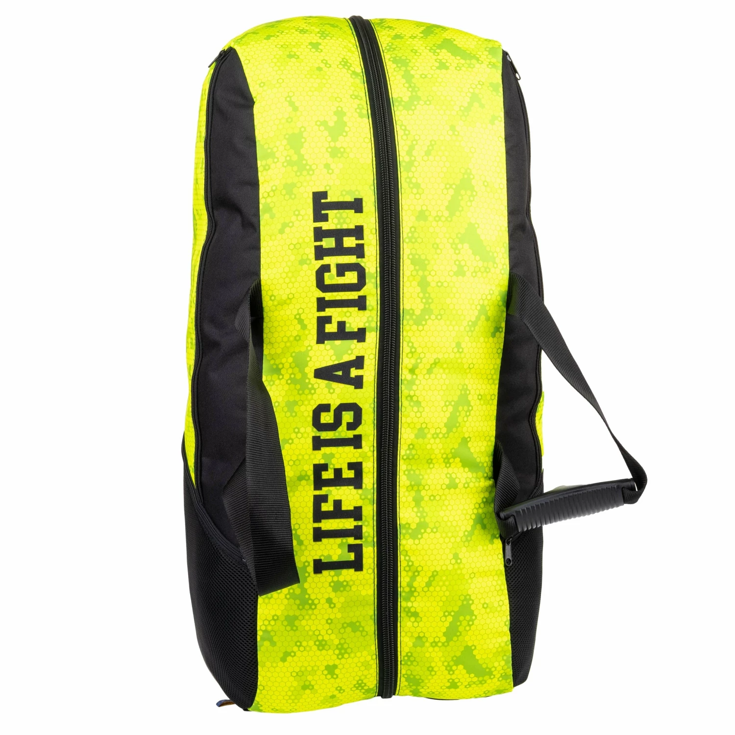Fighter Sports Bag/Backpack - Neon Yellow Honeycomb 4 Fighter Sports Bag/Backpack - Neon Yellow Honeycomb - Image 2
