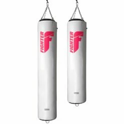 Fighter Boxing Bag Professional - White/pink, 150cm & 180cm; Diameter 36cm