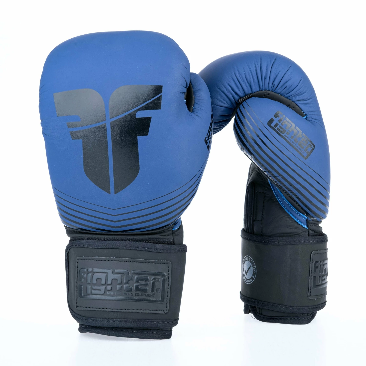 Fighter Boxing Gloves SPLIT Stripes - Blue/black 11 Fighter Boxing Gloves SPLIT Stripes - Blue/black - Image 9