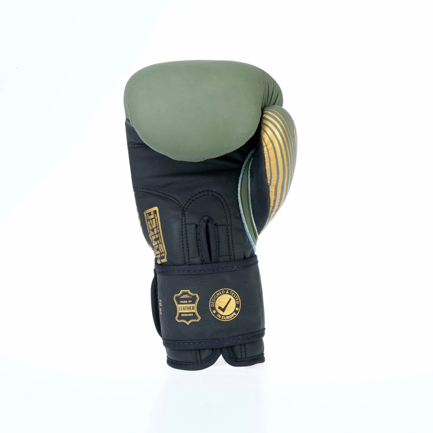 Fighter Boxing Gloves SPLIT Stripes - Khaki/gold 4 Fighter Boxing Gloves SPLIT Stripes - Khaki/gold - Image 2
