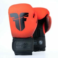 Fighter Boxing Gloves SPLIT Stripes - Red/black -Fighters Europe Store FBG 001 SRD09