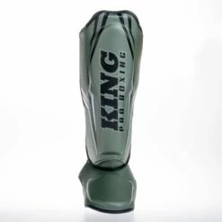 King Pro Boxing Shin Guards THOR - Khaki/silver 12 King Pro Boxing Shin Guards THOR - Khaki/silver -Fighters Europe Store KBPSGL THOR GR04
