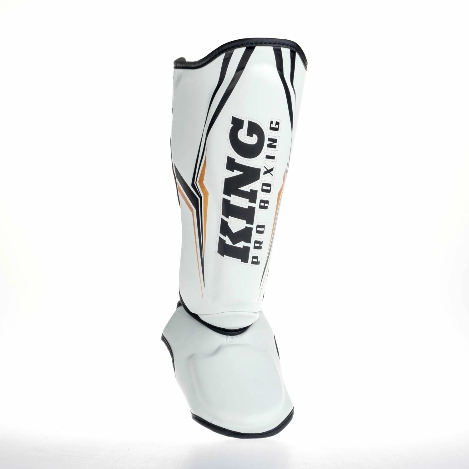 King Pro Boxing Shin Guards THOR - White/gold 4 King Pro Boxing Shin Guards THOR - White/gold - Image 2