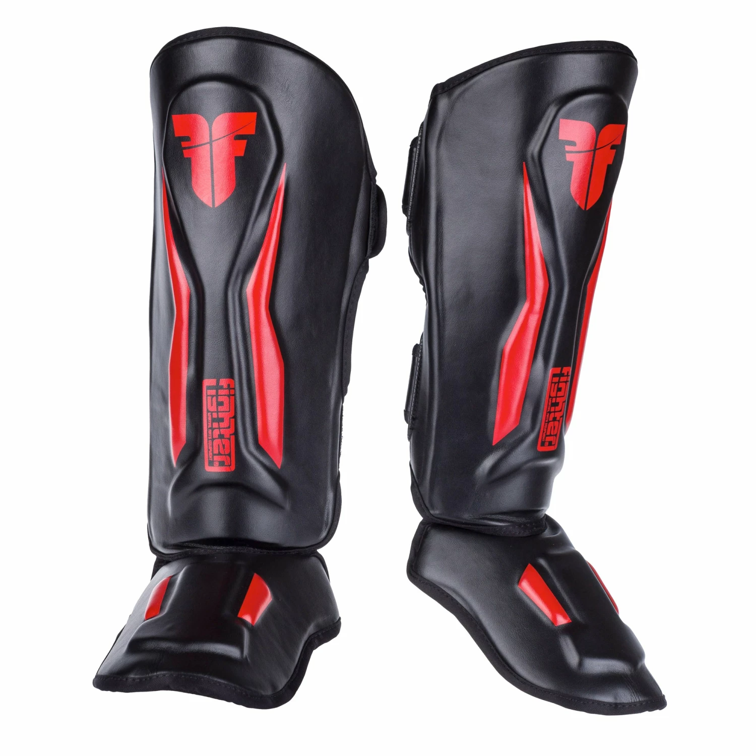 Fighter Shinguards Thai Ergo - Black/red, FSG-004BR 3 Fighter Shinguards Thai Ergo - Black/red, FSG-004BR