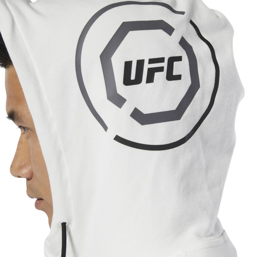 Reebok UFC Fight Night Blank Walkout Hoodie - White, CD8586 8 Reebok UFC Fight Night Blank Walkout Hoodie - White, CD8586 - Image 6