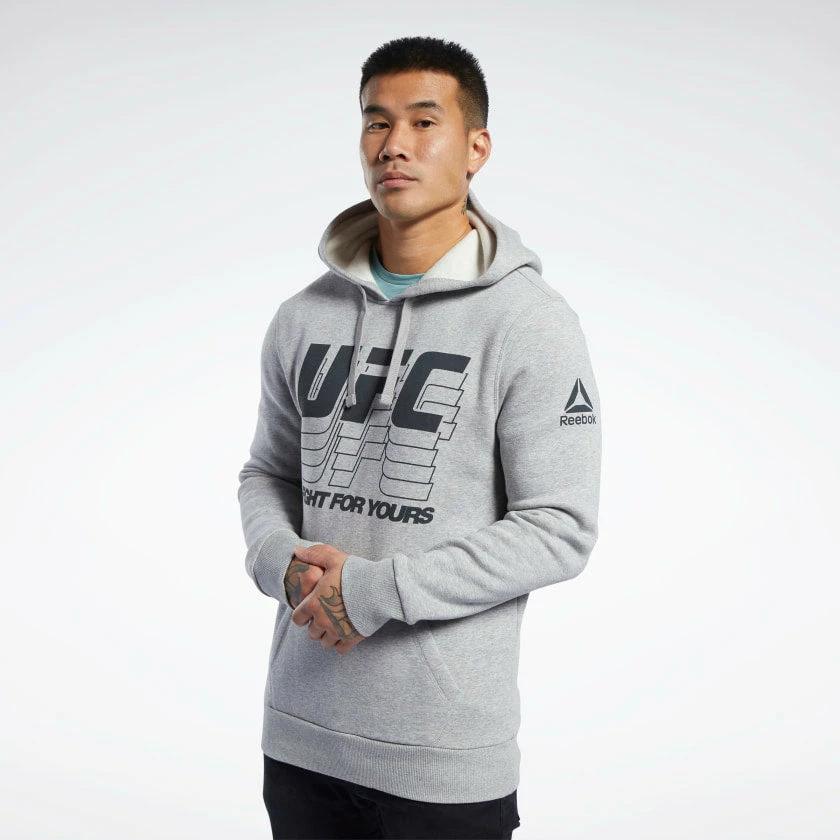 Reebok UFC FG Hoodie - Grey, FK2342 3 Reebok UFC FG Hoodie - Grey, FK2342