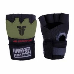 Fighter Strap Gel Hand-Wraps - Black/khaki, FGW-001BK