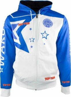 Hoody TOP TEN WAKO - White/blue, 19321-16