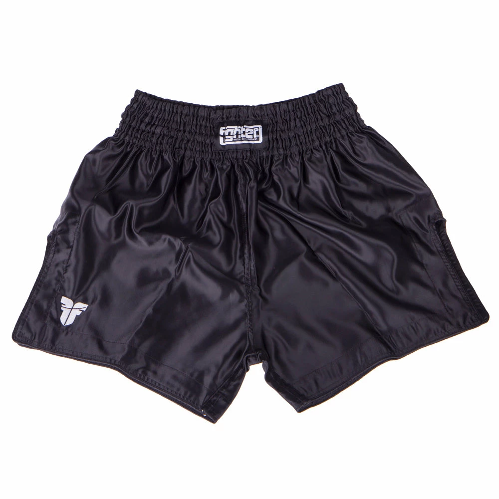 Fighter Thai Trunks Bangkok Plain - Black, FP04 3 Fighter Thai Trunks Bangkok Plain - Black, FP04