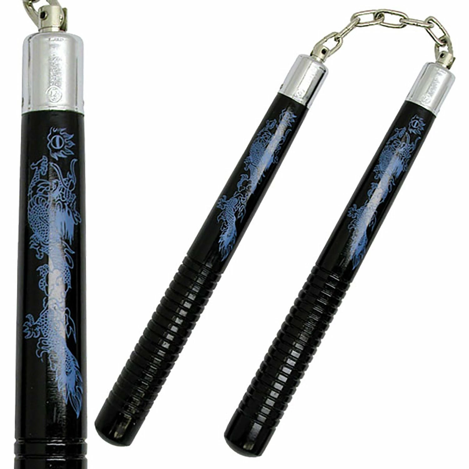Nunchaku Overall Carved - Black/blue 5 Nunchaku Overall Carved - Black/blue - Image 3