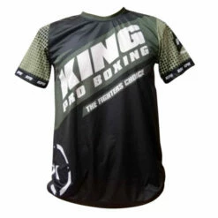 King ProBoxing Training T-shirt Star Vintage Stone - Black/khaki, TTEE02-BLK/KHA
