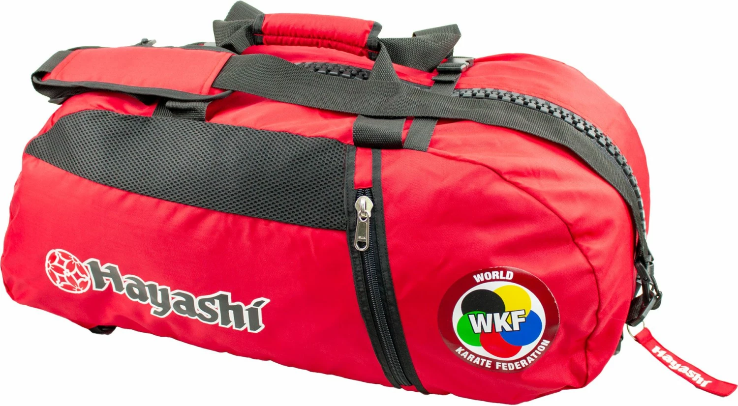 Hayashi WKF Gym Bag / Backpack Combo - Red, 8041-40 6 Hayashi WKF Gym Bag / Backpack Combo - Red, 8041-40 - Image 4