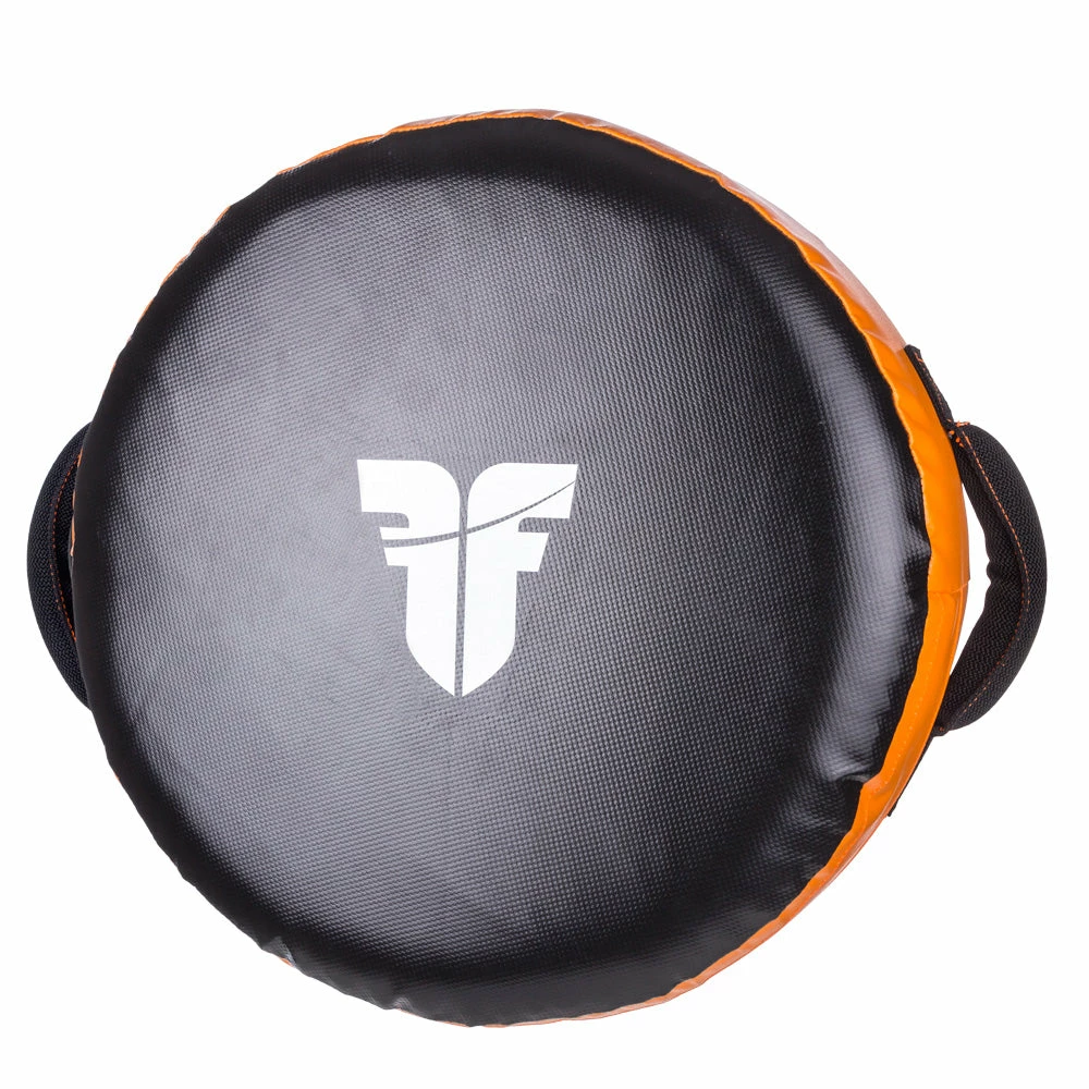 Fighter Round Shield - Black/orange, FKSH-08 3 Fighter Round Shield - Black/orange, FKSH-08