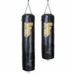 Fighter Boxing Bag Professional; 150cm & 180cm, Diameter 36cm - Black/gold