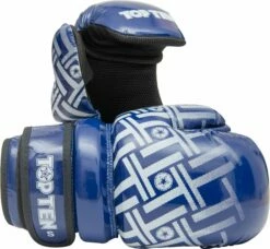 Top Ten Open Gloves "Glossy Block Prism"- Blue